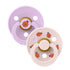 BIBS Pacifier Studio Colour 2 PACK Ladybug Latex Size 2 Violet Sky Mix