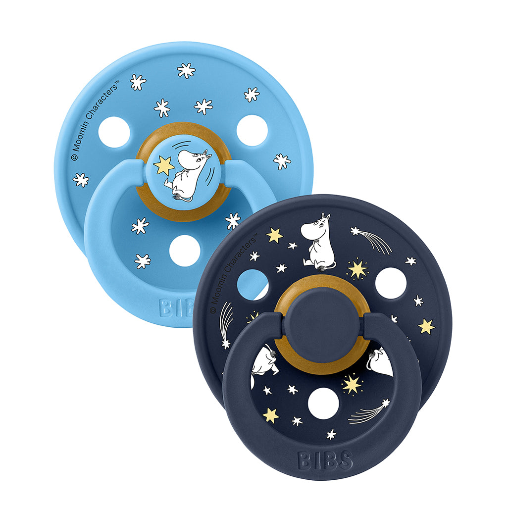 Bibs x Moomin Pacifier Colour 2 pack Good Night Latex Size 2 Breeze mix