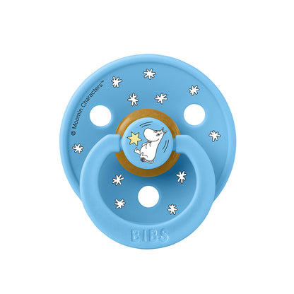 Bibs Natural Rubber Pacifier, 2-Pack, Size 2 - Moomin, Good Night - Breeze Mix