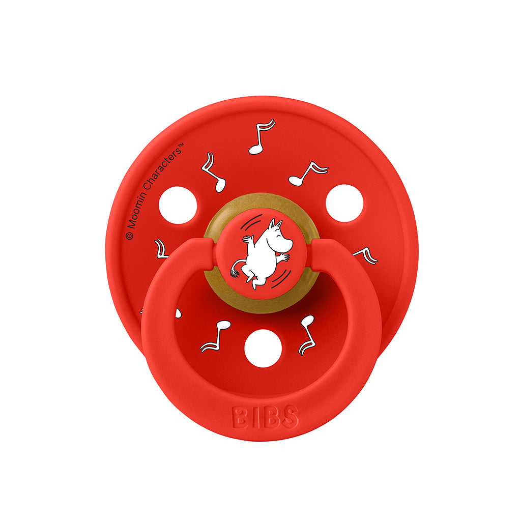 Bibs Natural Rubber Pacifiers, 2-Pack, Size 2 - Moomin, Dancing Candy - Apple Mix