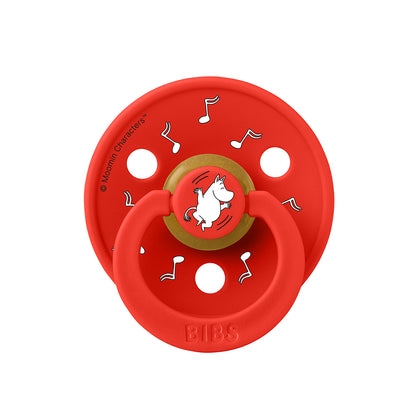 Bibs Natural Rubber Pacifiers, 2-Pack, Size 2 - Moomin, Dancing Candy - Apple Mix