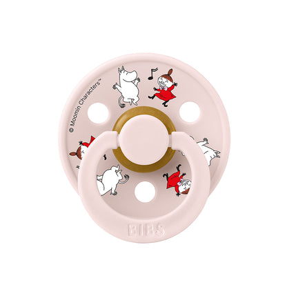 Bibs Natural Rubber Pacifiers, 2-Pack, Size 2 - Moomin, Dancing Candy - Apple Mix