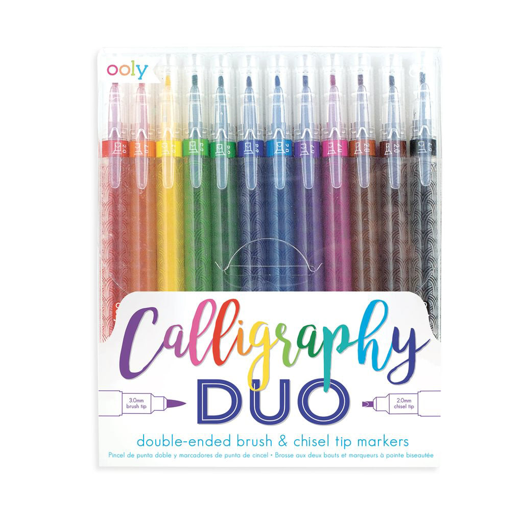 Ooly Duo Calligraphy, 12 Double-Ended Calligraphy Pens