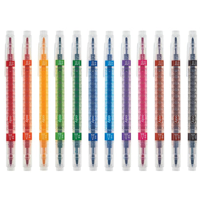 Ooly Duo Calligraphy, 12 Double-Ended Calligraphy Pens