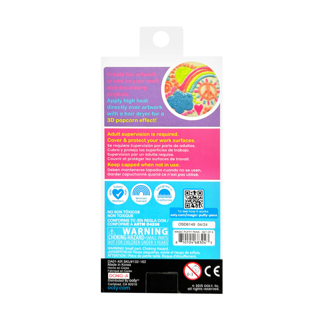 Ooly 6 Magic Puffy Pens