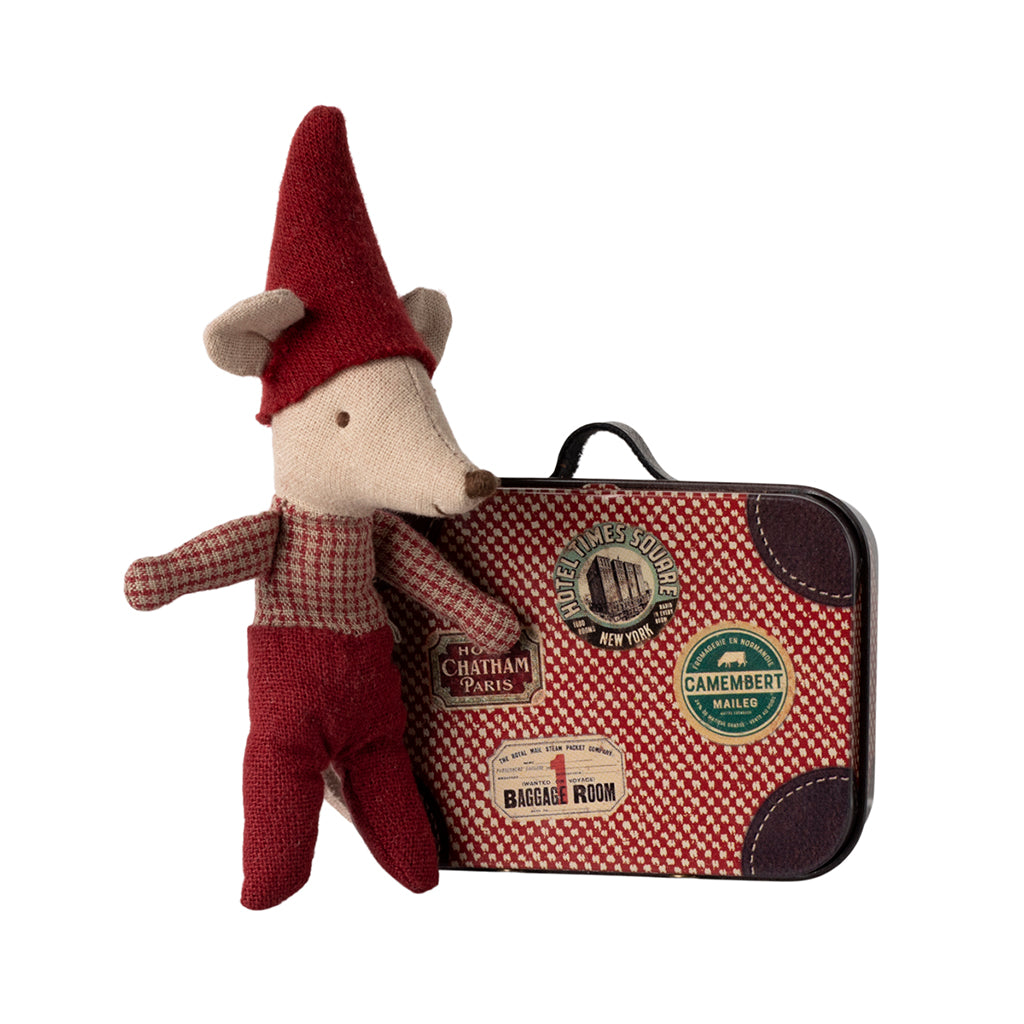 Maileg Baby Christmas Mouse in Suitcase
