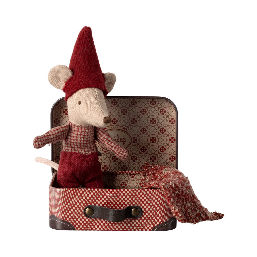 Maileg Baby Christmas Mouse in Suitcase