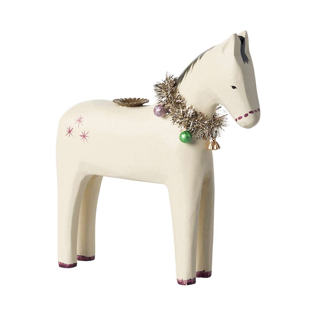 Maileg Wooden Candleholder, Little Horse