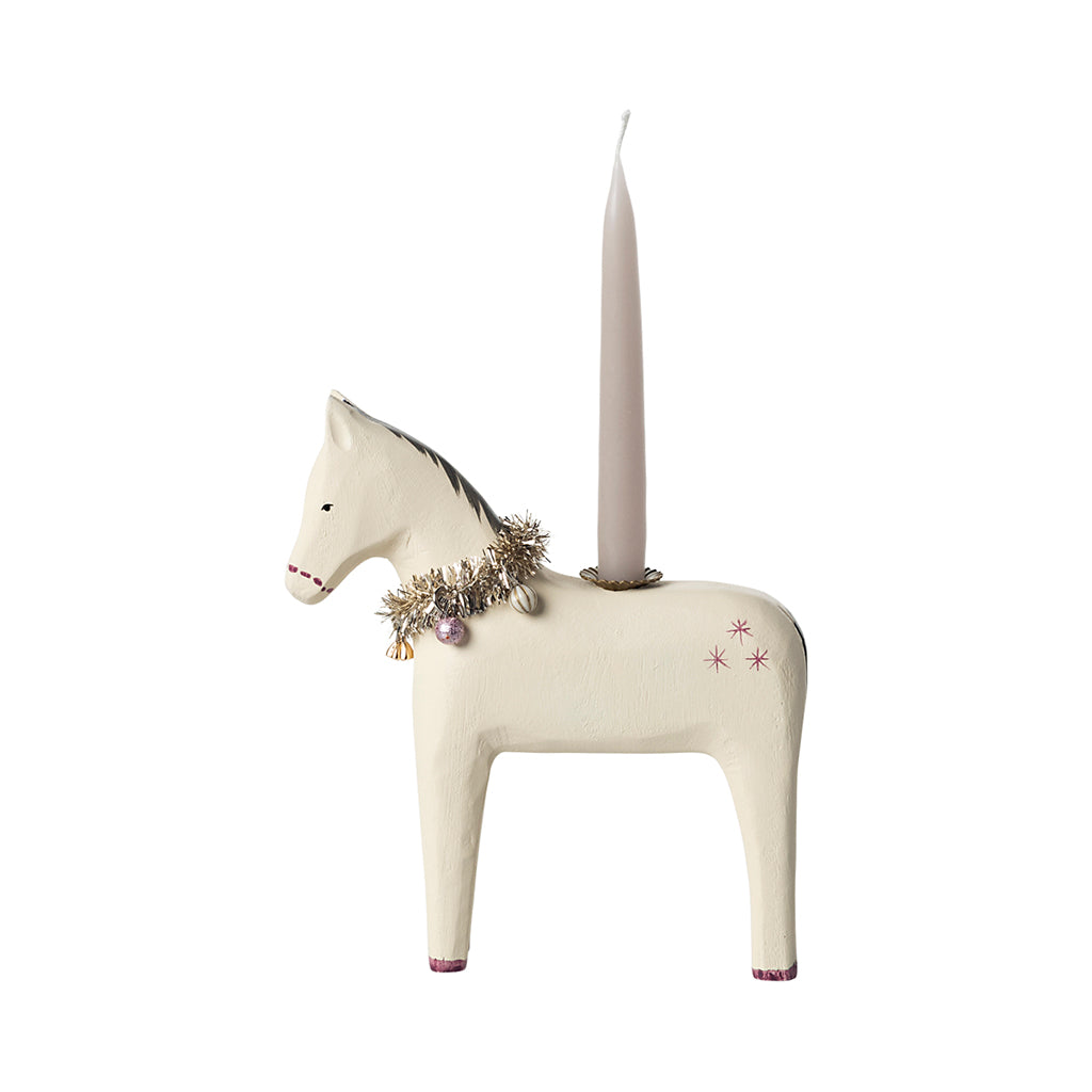 Maileg Wooden Candleholder, Little Horse