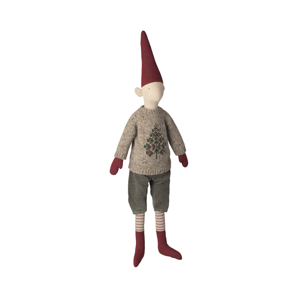 Maileg Nisse, Str. 5, Dreng - Strikket julebluse