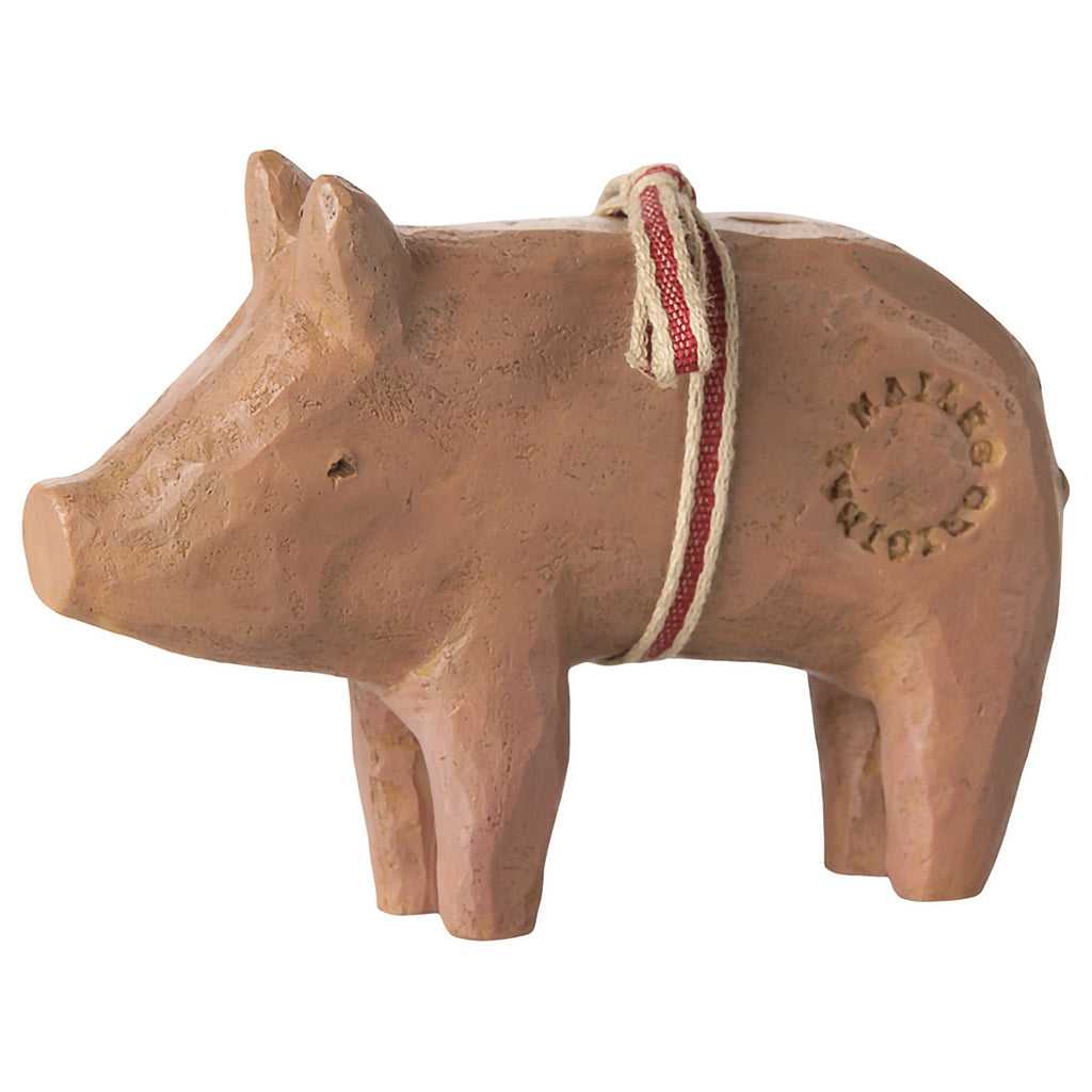 Maileg julepynt, medium gris m bånd