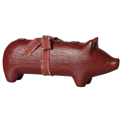 Maileg Advent Candle Holder, Medium Grey – Red