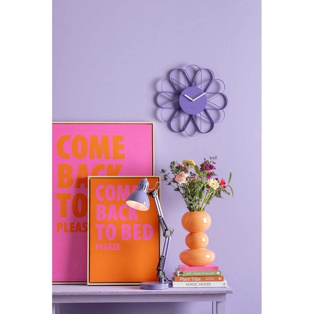 Leitmotiv Funky Hobby Table Lamp in Metal, Bright Purple