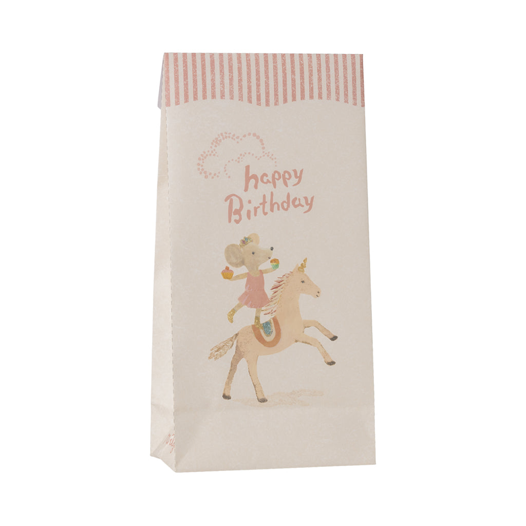 Maileg Paper Bag, Happy Birthday Unicorn - 12 pcs.