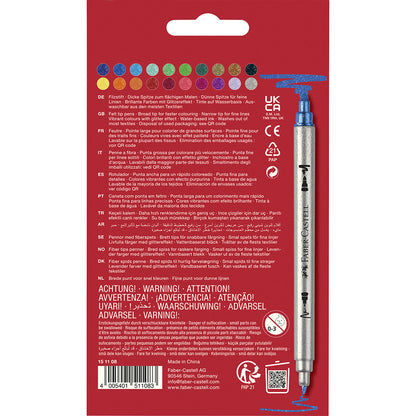Faber-Castell, Glitter Markers 20 pcs – Double-Sided