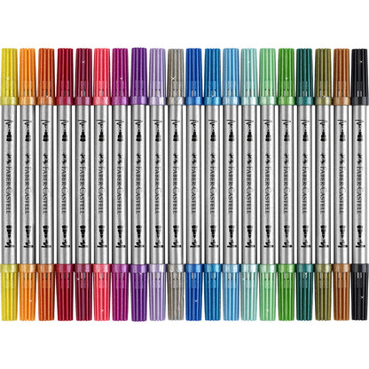 Faber-Castell, Glitter Markers 20 pcs – Double-Sided