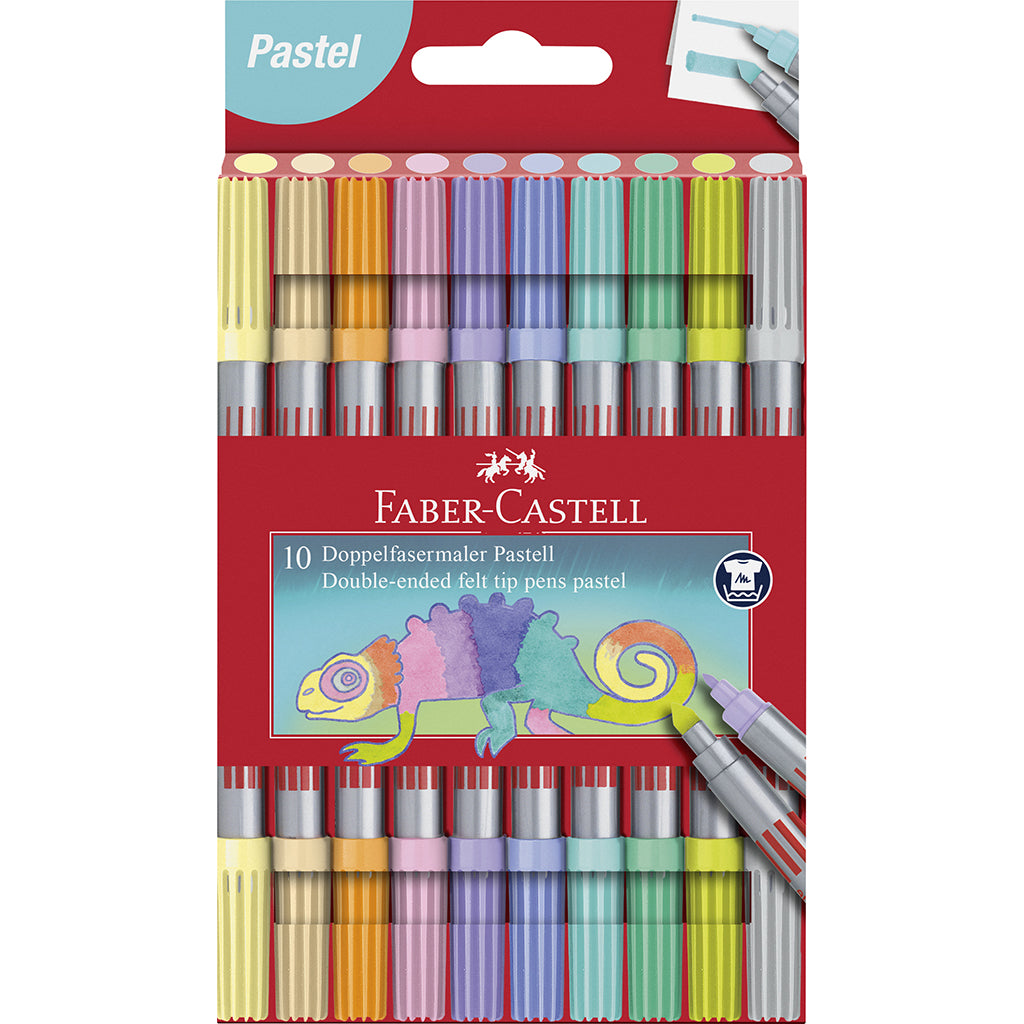 Faber-Castell, Double-Ended Markers with Thick and Thin Tips - Set of 10