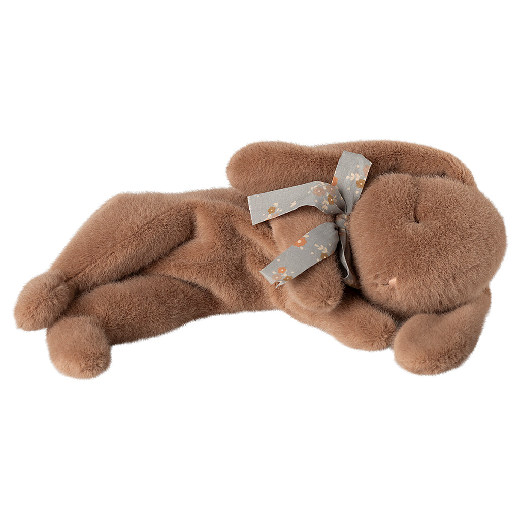 Maileg Sleeping Plush Bunny, Small – Warm Brown