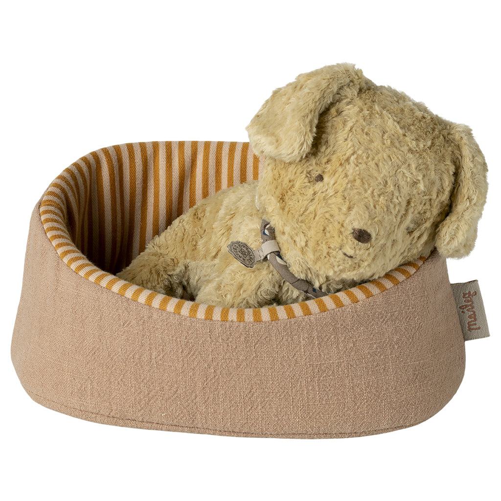 Maileg Dog Basket for Plush Puppy, Powder