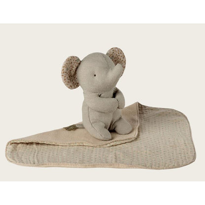 Maileg Lullaby Friends, Elephant Plush, Mini - Gray