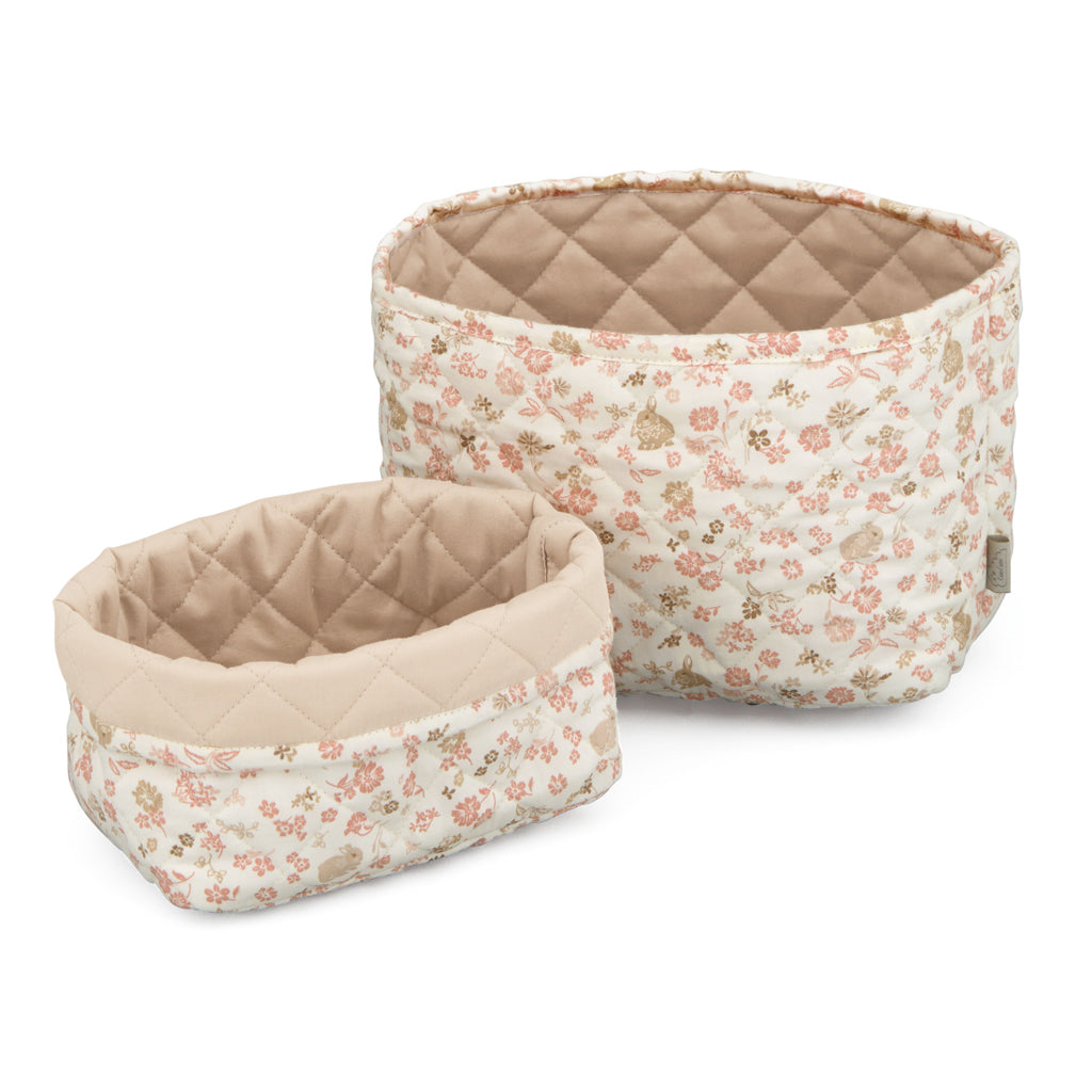 Cam Cam Quilted Fabric Storage Basket Set, 2 Sizes - Augusta