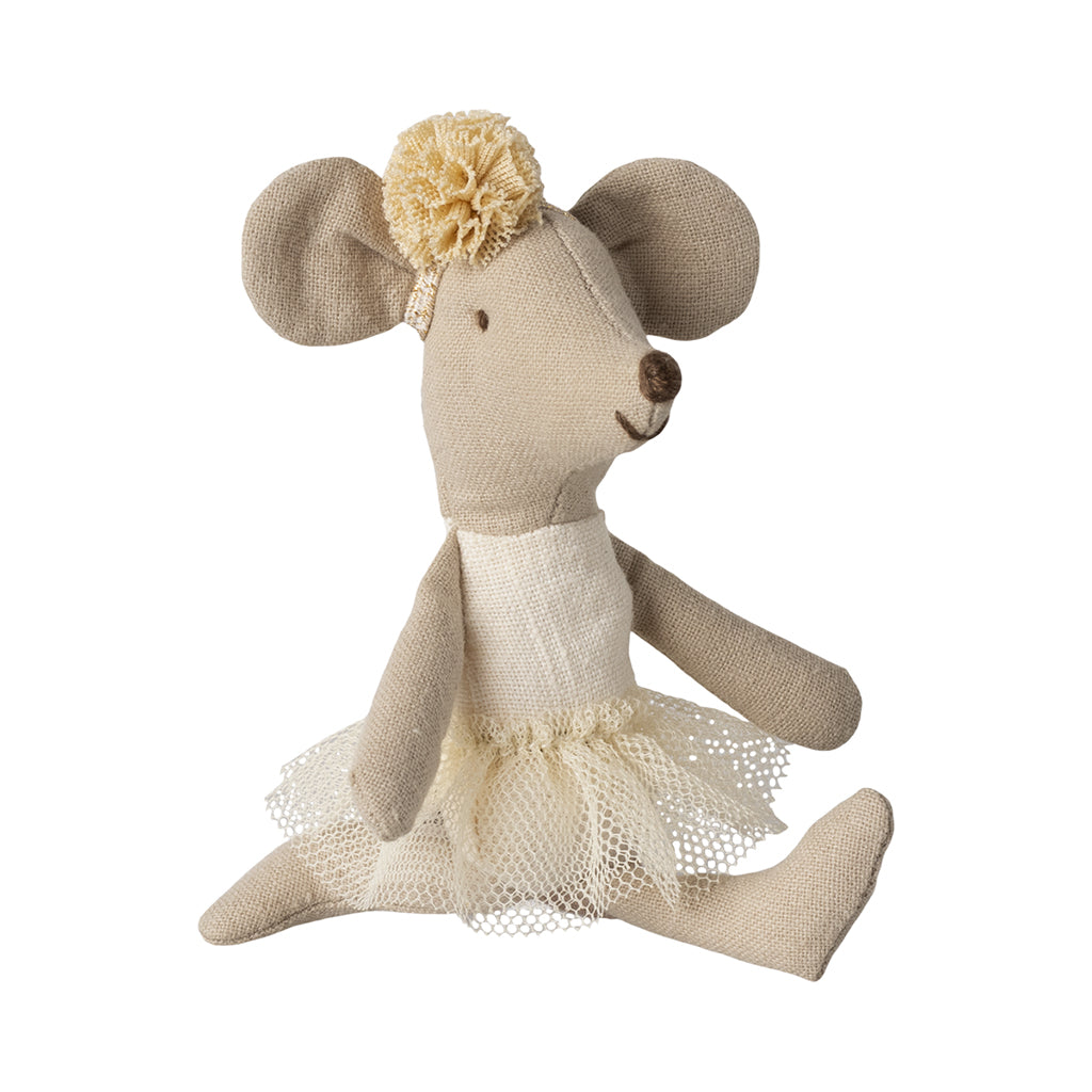 Maileg Ballerina Mouse, Little Sister - Off-White