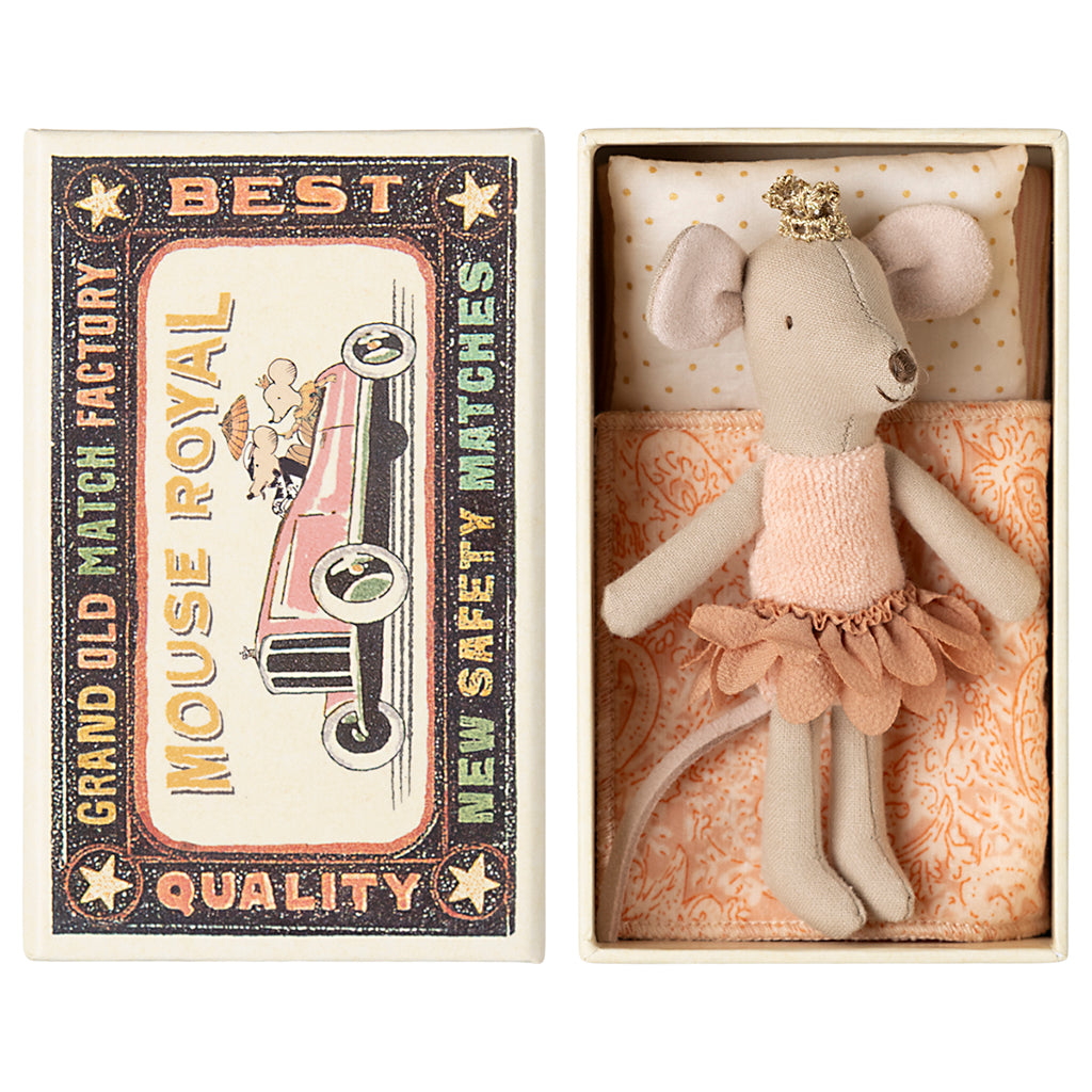 Maileg Princess Mouse in Box – Little Sister in Matchbox