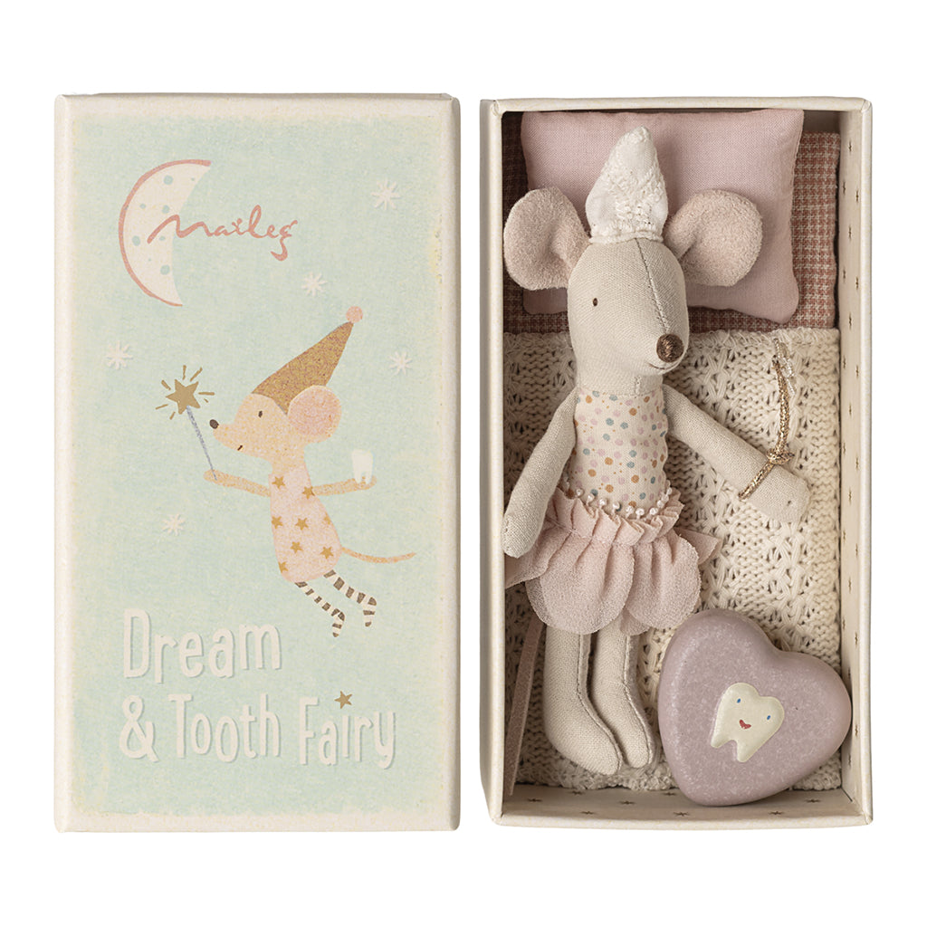 Maileg Tooth Fairy Mouse, Little Sister in a Matchbox