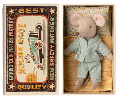 Maileg Little Brother Mouse in Matchbox