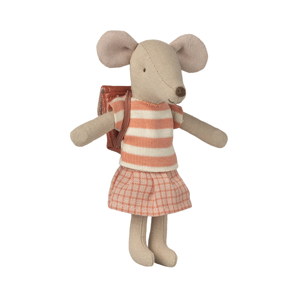 Maileg Accessories for Mice, Clothes and Bag for Big Sister - Coral