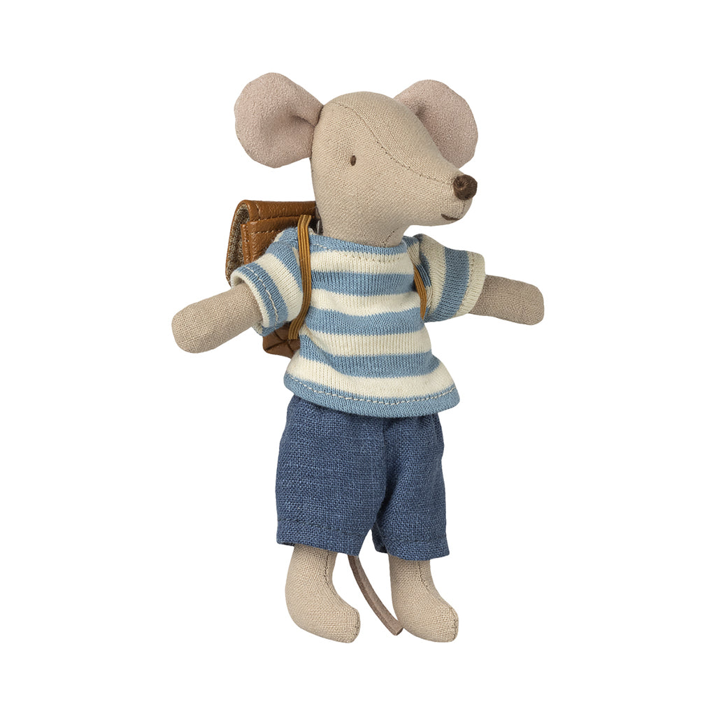 Maileg Accessories for Mice, Clothes and Bag for Big Brother - Brown Backpack