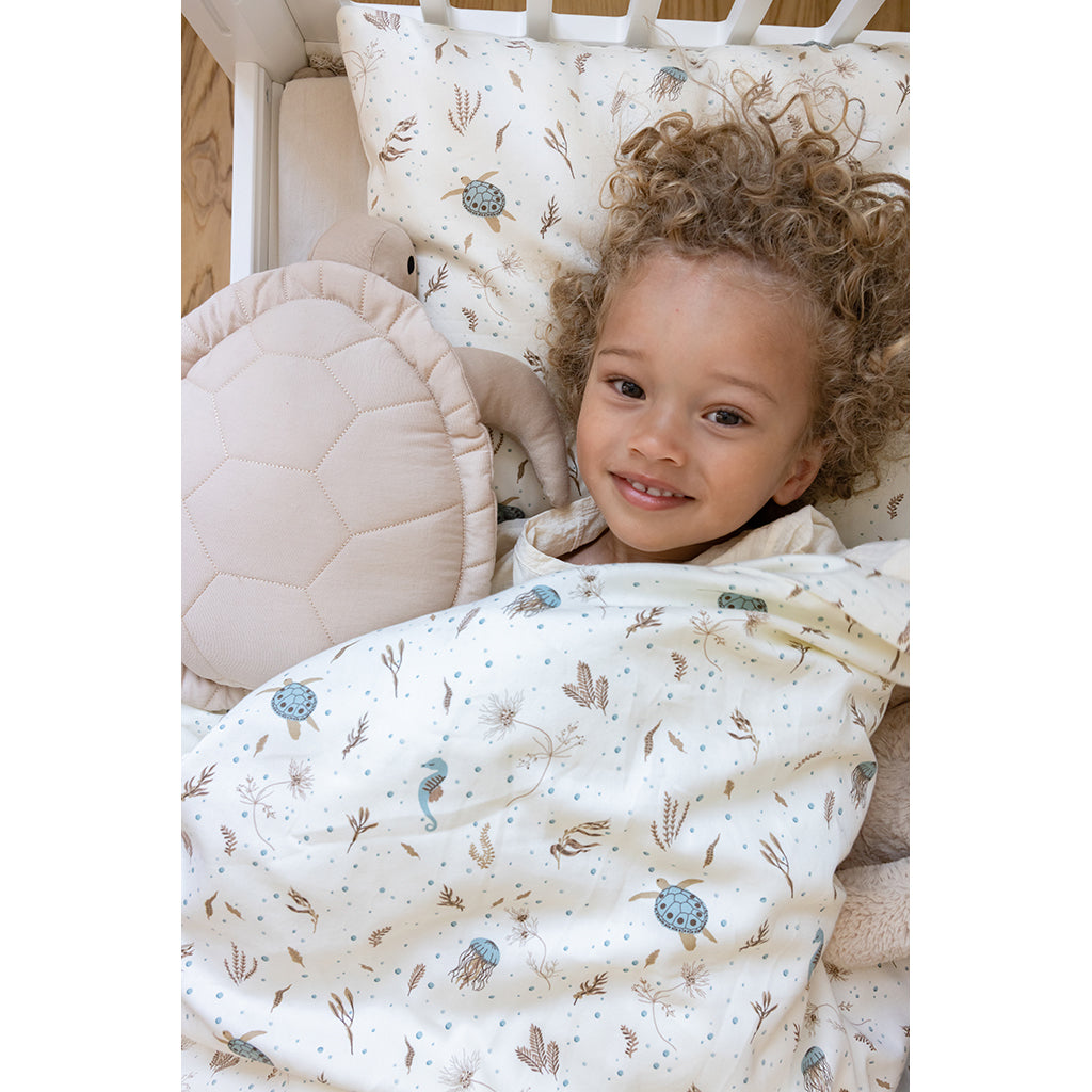 Cam Cam Junior Bedding, Organic - Sea Garden
