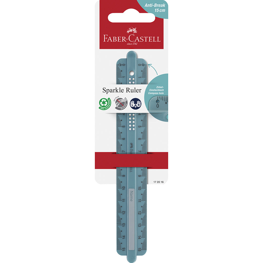 Faber-Castell 15cm Ruler in Ocean