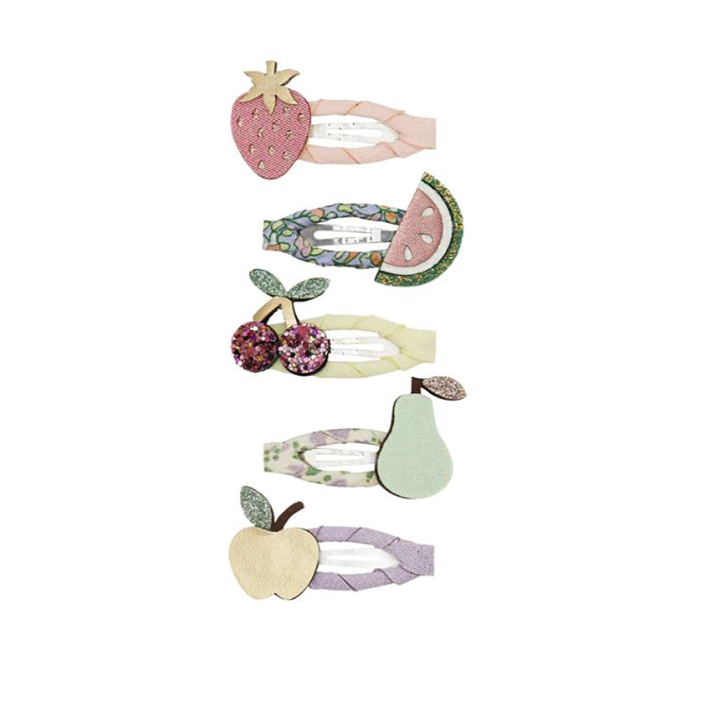 Mimi &amp; Lula 5 hårspænder, Fruit salad mini klikspænder