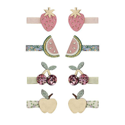 Mimi &amp; Lula 8 hårklips, Mini Fruit salad spring on the farm