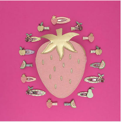 Mimi &amp; Lula 8 Hair Clips, Mini Fruit Salad "Spring on the Farm" Collection