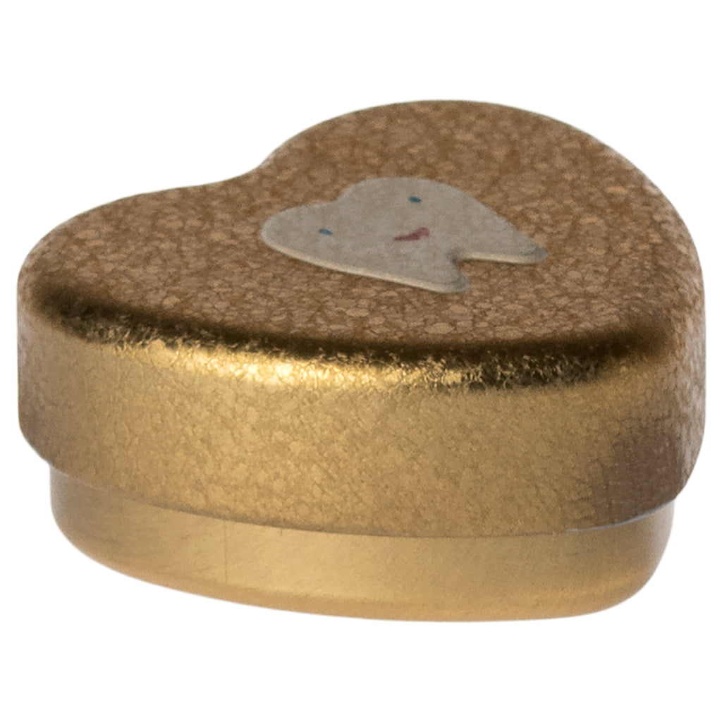 Maileg Tooth Fairy Tin for Milk Teeth, Small - Gold