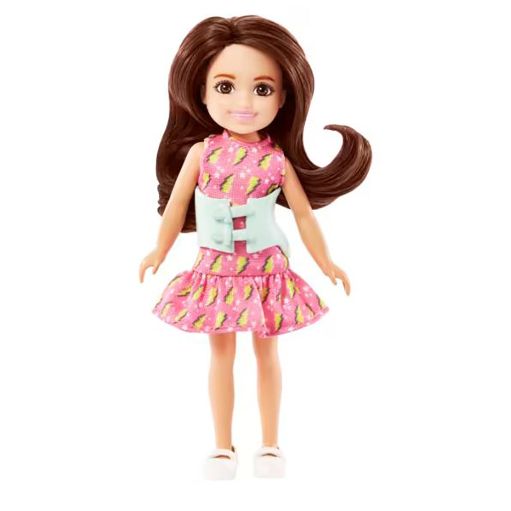 Barbie Chelsea Doll, Pink Dress with Mint Belt