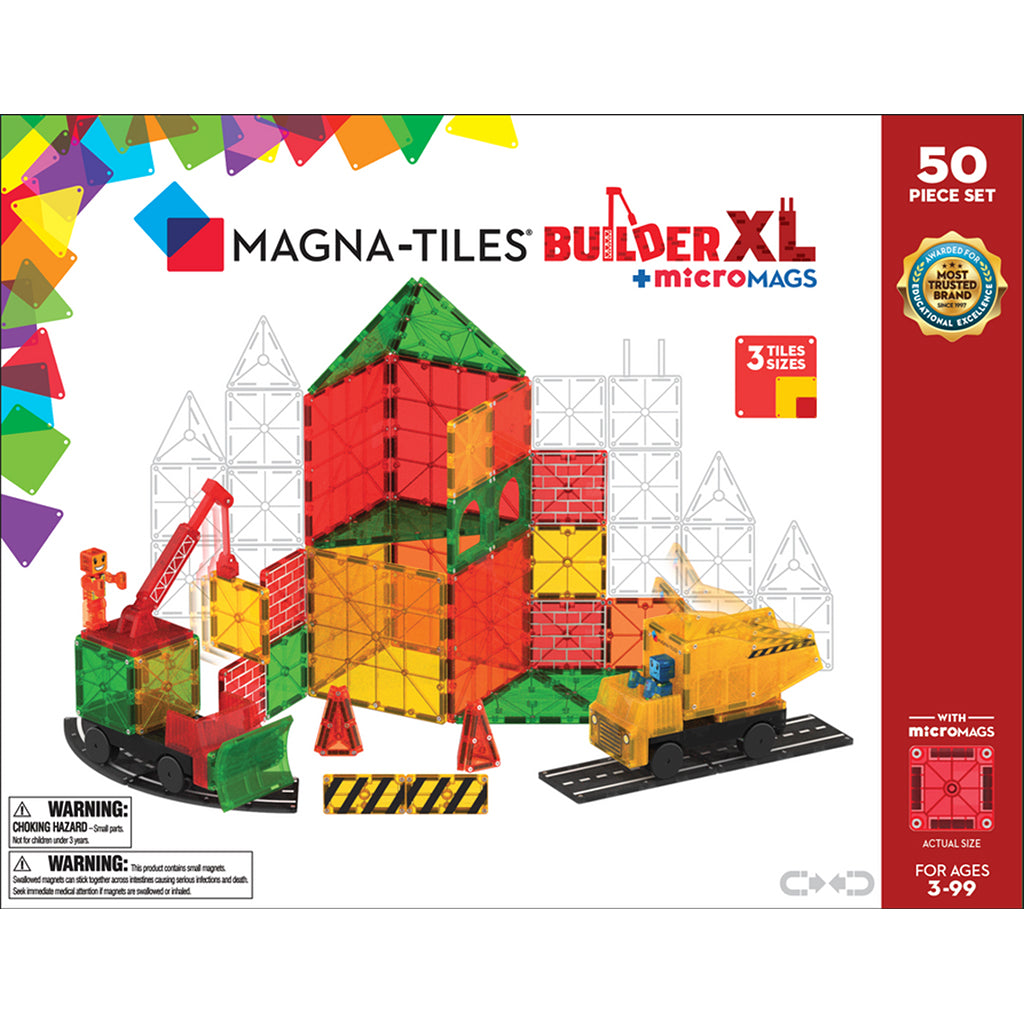 Magna-Tiles Building Plate Set XL, Magnetic Construction Set with 50 Pieces