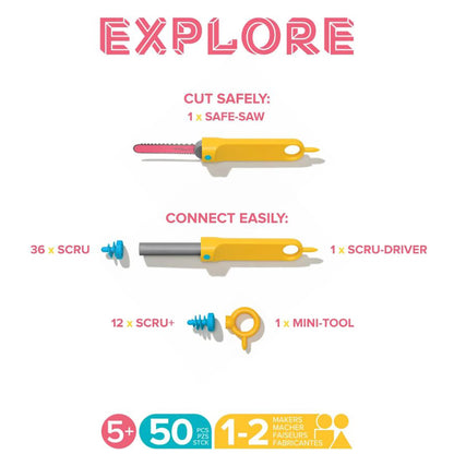 Makedo Explore, Creative Tools and Accessories for DIY Cardboard Projects