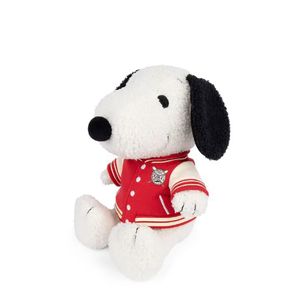 Snoopy bamse m varsity jakke - 25 cm