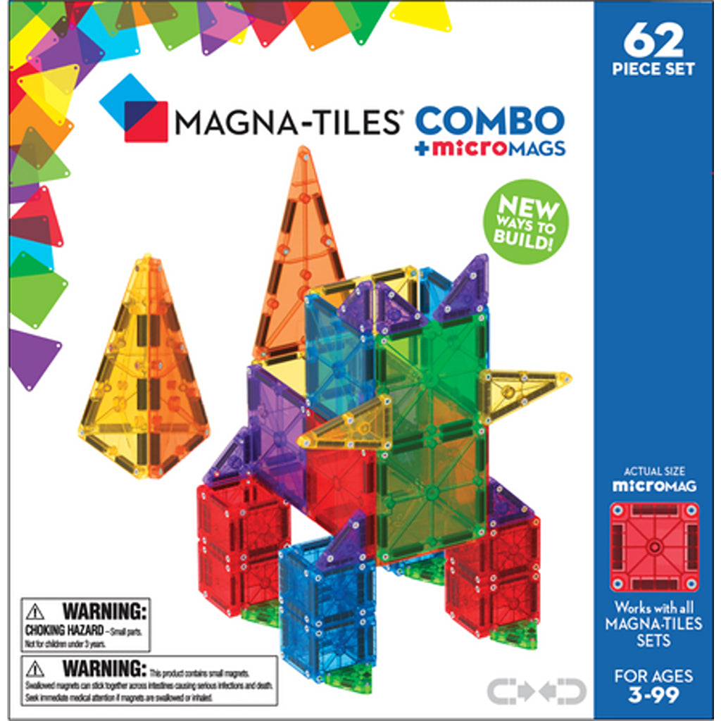 Magna-Tiles MicroMAGS Combo 62 Pieces