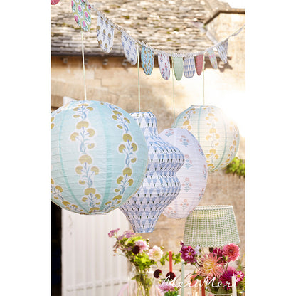 Meri Meri Paper Lanterns in Rice Paper by Molly Mahon, Set of 3 - WITHOUT LIGHT SOURCE