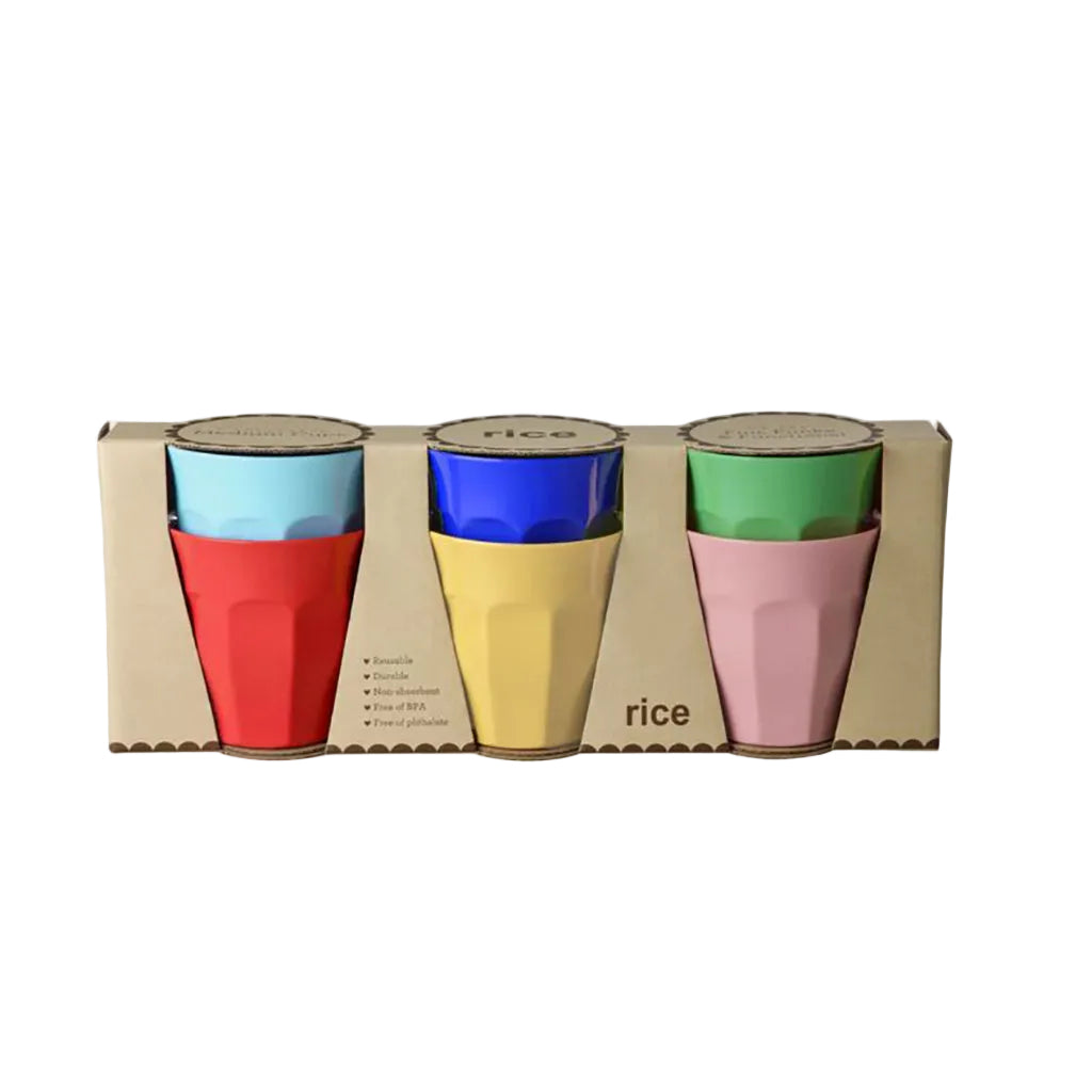 Rice Melamine Cups, Solid Colors - Medium