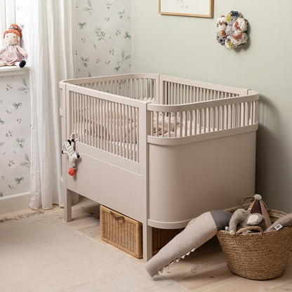 Sebra Bed, Baby and Junior - Birchbark Rose