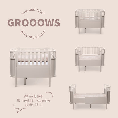 Sebra Bed, Baby and Junior - Birchbark Rose