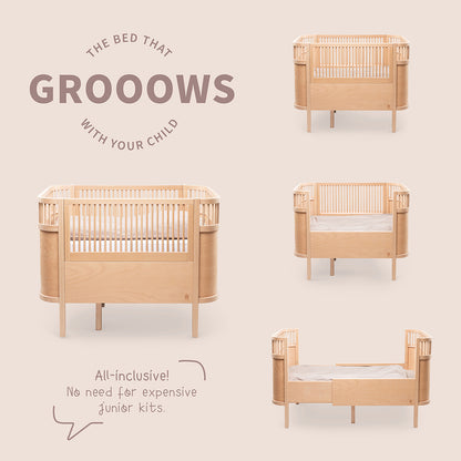 Sebra Bed, Baby &amp; Junior - Wooden Edition