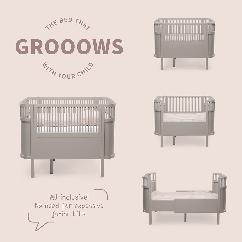 Sebra Bed, Baby and Junior – Jetty Beige