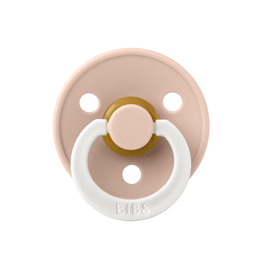 Bibs Natural Rubber Pacifier, Size 2 - Blush GLOW