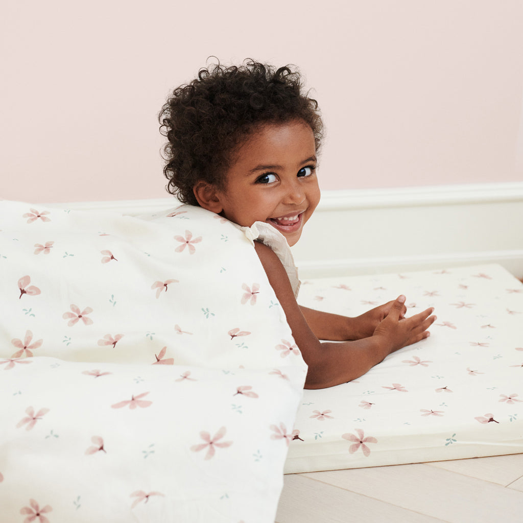Cam Cam Junior Bedding, Organic - Windflower Cream